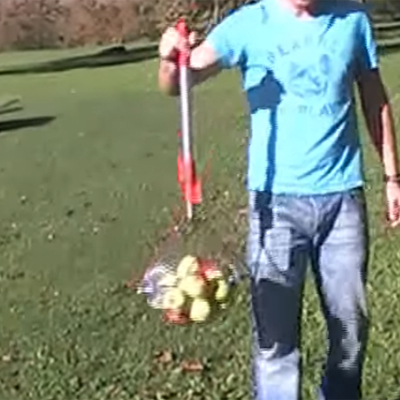 Ramasse-pommes sur manche tÃ©lescopique