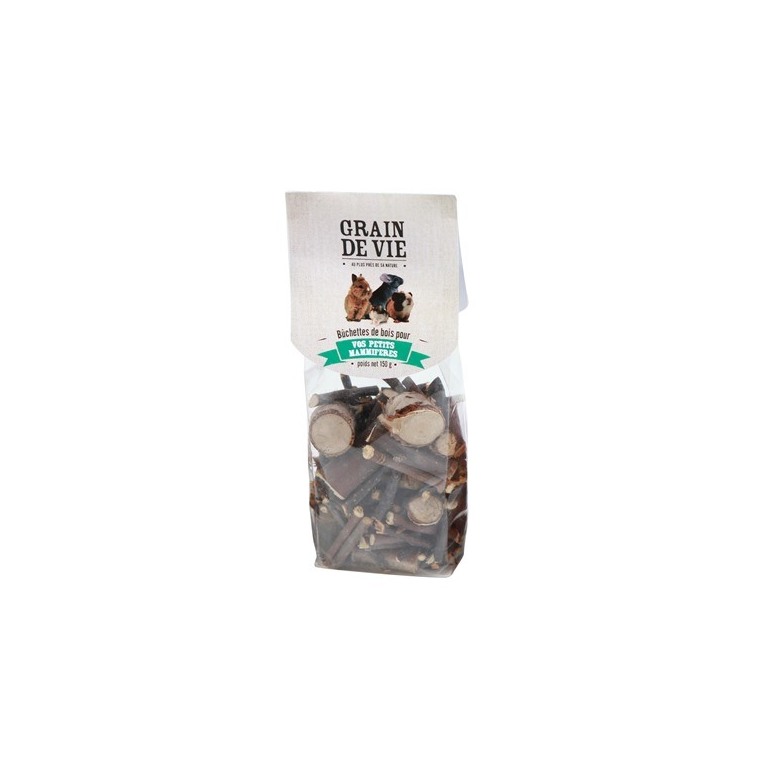 Buchettes de bois pour petits mammifères Grain de Vie - 150 g